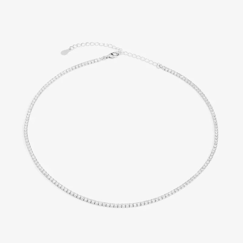 Lantisor tennis zirconia cubic elegance, argint 925